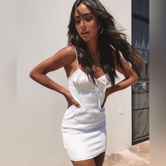 princess polly white mini dress, size US 2 - Picture 1 of 6